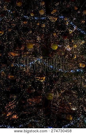 Christmas Tree Decoration On Old Town Square In Prague, Czech Republic