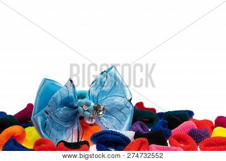 Colorful Hair Bands On White Isolated Background
