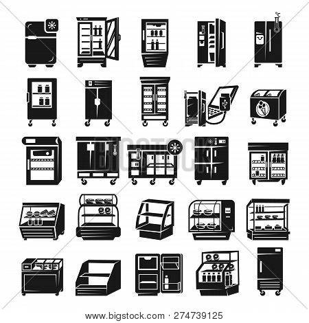 Freezer Icon Set. Simple Set Of Freezer Vector Icons For Web Design On White Background