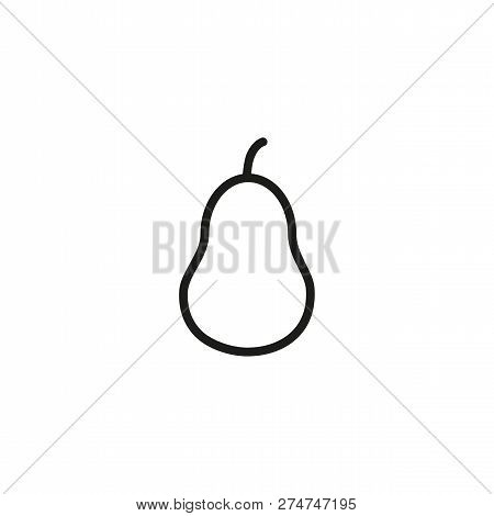 Pear Line Icon. Fruit, Plant, Garden. Healthy Eating Concept. Can Be Used For Topics Like Food, Dess