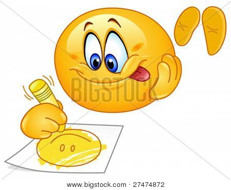 Emoticon carino disegno un volto sorridente