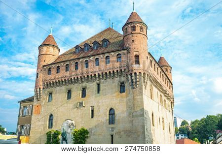 Lausanne, Switzerland - August 13, 2015: The St. Maire Castle