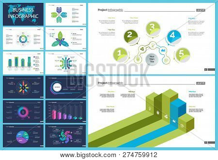 Business Infographic Presentation Slide Design Set Can Be Used For Workflow Layout, Annual Report, W