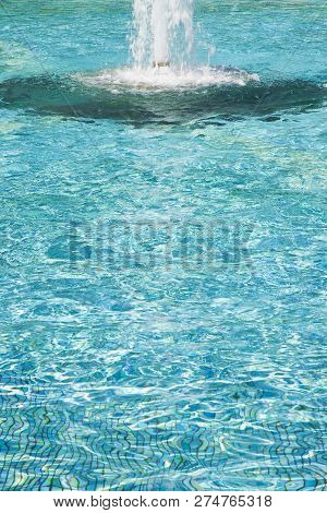 Water Jet Of A Fountain - Image With Copy Space