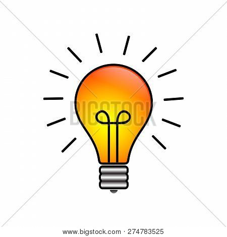 Light Bulbs, Creativity Concept With Light Bulbs, Light Bulbs Icon Vector Image,  Light Blubs Eps10,