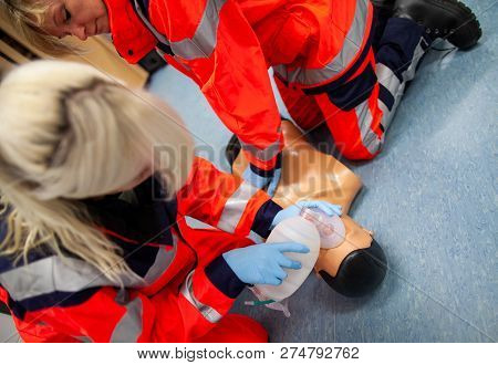 German Paramedic Trains Emergency Basics On A Puppet