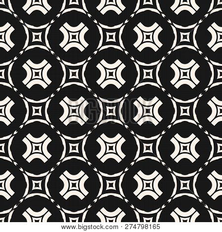 Black And White Ornamental Geometric Background. Stylish Pattern In Arabian Style. Traditional Motif