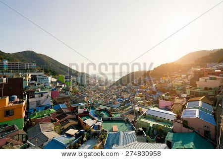 View Of Gamcheon Culture Village In Busan, South Korea.