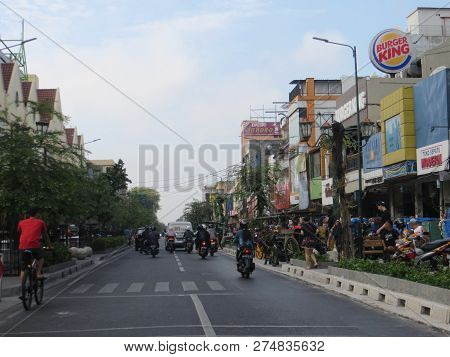 Yogyakarta, Indonesia - October 31, 2018: Traffic On Jalan Malioboro (malioboro Street) In The Morni