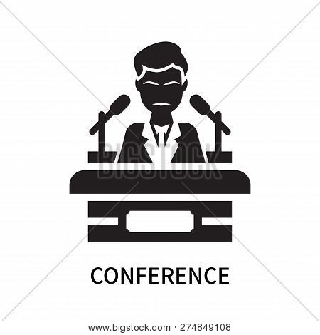 Conference Icon Isolated On White Background. Conference Icon Simple Sign. Conference Icon Trendy An