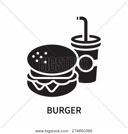 Burger Icon Isolated On White Background. Burger Icon Simple Sign. Burger Icon Trendy And Modern Sym