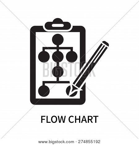 Flow Chart Icon Isolated On White Background. Flow Chart Icon Simple Sign. Flow Chart Icon Trendy An