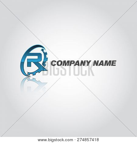 Preview Letter R Logo Design Vector. Letter R Symbol Vector In Two Colors . Simple Modern Clean Lett