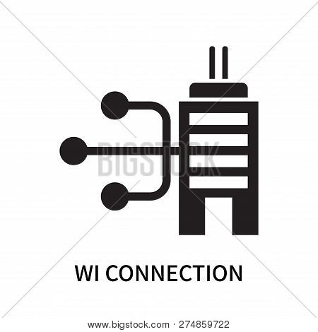 Wi Connection Icon Isolated On White Background. Wi Connection Icon Simple Sign. Wi Connection Icon 