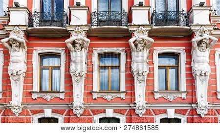 Facade Of The Anichkov Palace In St. Petersburg
