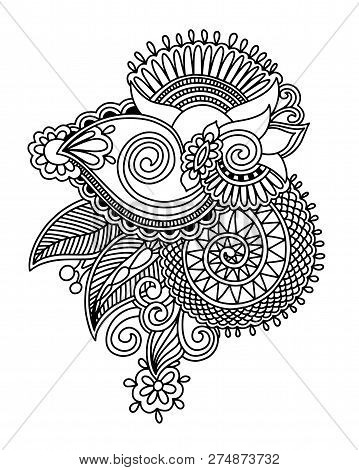 Henna Paisley Flower Design, Hand Drawing Decoratio