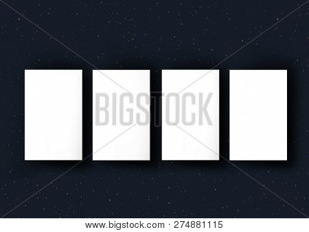 Namecard Mockup Template Dark Blue Background And Dotted Bronze Ink Pattern