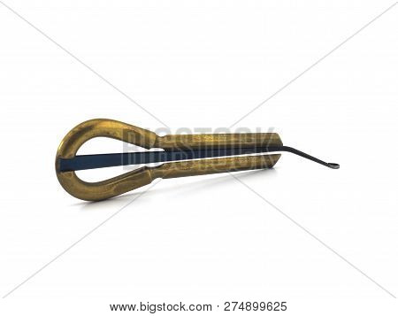 Yakut National Musical Instrument Vargan (khomus) On A White Background Close-up.