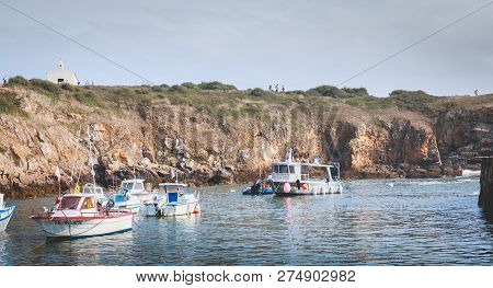 La Meule, France - September 18, 2018: View Of The Marina Of Port La Meule On The Island Of Yeu Wher