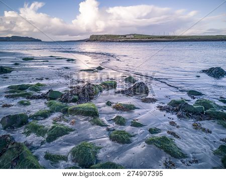 Sunset Over The Famous Dinosaur Bay At Staffin On The Isle Of Skye