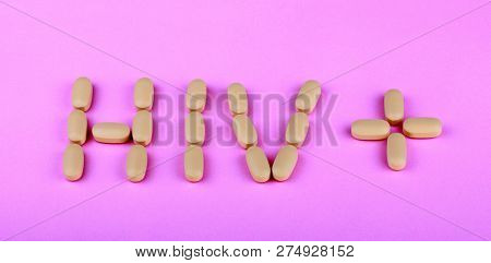 Hiv Therapy Efavirenz On Pink Background At Dry Sunny Summer Day