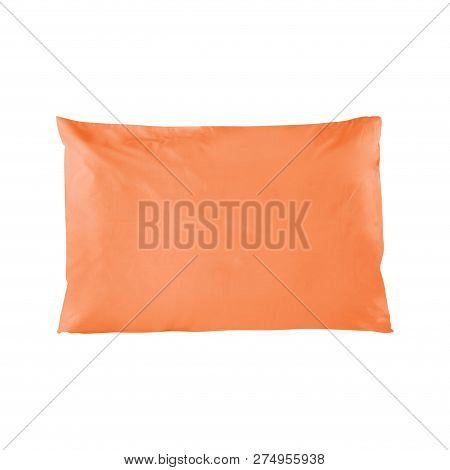 White Cushion On Isolated White Background