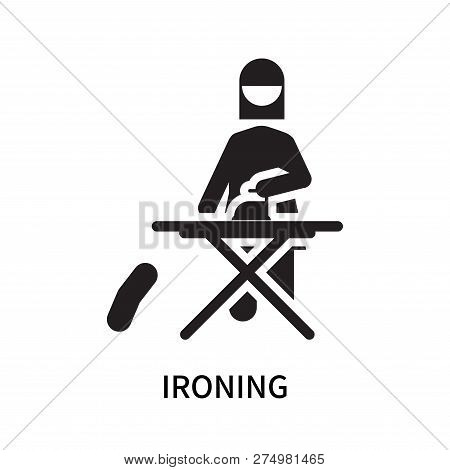 Ironing Icon Isolated On White Background. Ironing Icon Simple Sign. Ironing Icon Trendy And Modern 