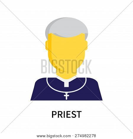 Priest Icon Isolated On White Background. Priest Icon Simple Sign. Priest Icon Trendy And Modern Sym