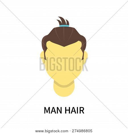 Man Hair Icon Isolated On White Background. Man Hair Icon Simple Sign. Man Hair Icon Trendy And Mode