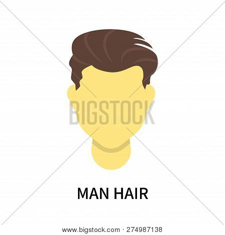 Man Hair Icon Isolated On White Background. Man Hair Icon Simple Sign. Man Hair Icon Trendy And Mode