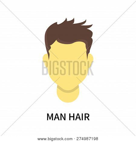 Man Hair Icon Isolated On White Background. Man Hair Icon Simple Sign. Man Hair Icon Trendy And Mode