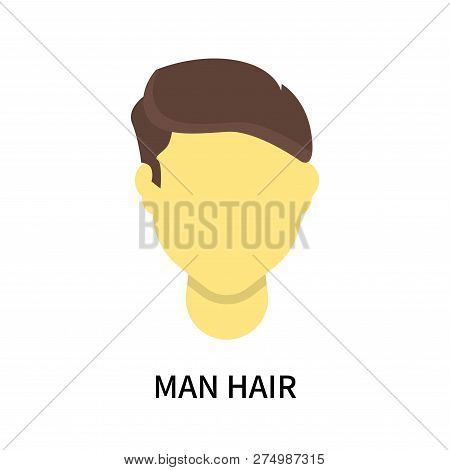 Man Hair Icon Isolated On White Background. Man Hair Icon Simple Sign. Man Hair Icon Trendy And Mode