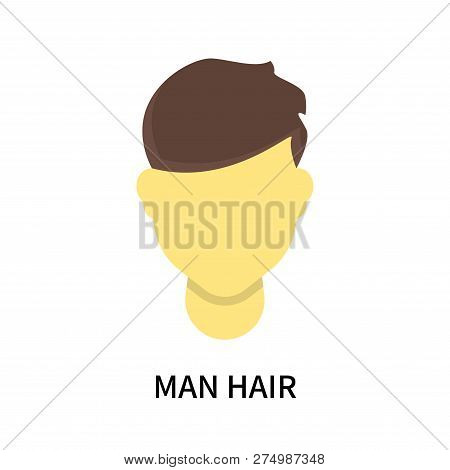 Man Hair Icon Isolated On White Background. Man Hair Icon Simple Sign. Man Hair Icon Trendy And Mode