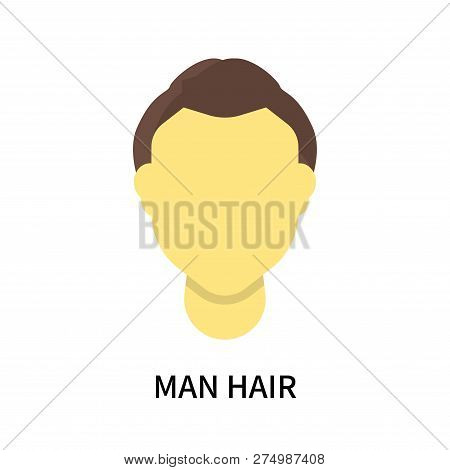 Man Hair Icon Isolated On White Background. Man Hair Icon Simple Sign. Man Hair Icon Trendy And Mode
