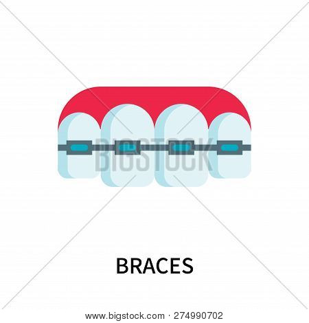 Braces Icon Isolated On White Background. Braces Icon Simple Sign. Braces Icon Trendy And Modern Sym