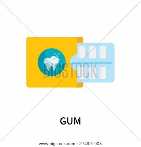 Gum Icon Isolated On White Background. Gum Icon Simple Sign. Gum Icon Trendy And Modern Symbol For G