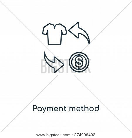 Payment Method Icon In Trendy Design Style. Payment Method Icon Isolated On White Background. Paymen