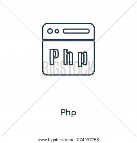 Php Icon In Trendy Design Style. Php Icon Isolated On White Background. Php Vector Icon Simple And M