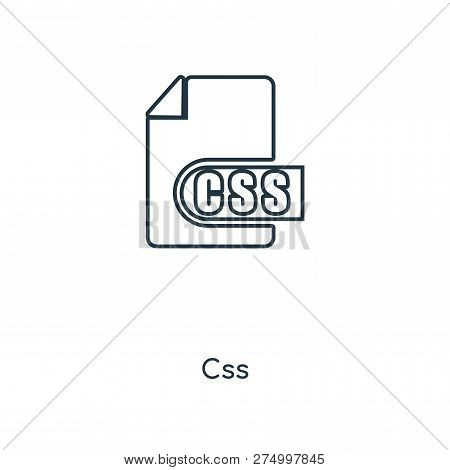Css Icon In Trendy Design Style. Css Icon Isolated On White Background. Css Vector Icon Simple And M