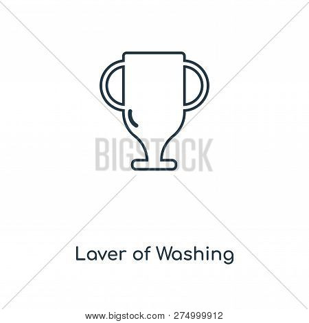 Laver Of Washing Icon In Trendy Design Style. Laver Of Washing Icon Isolated On White Background. La