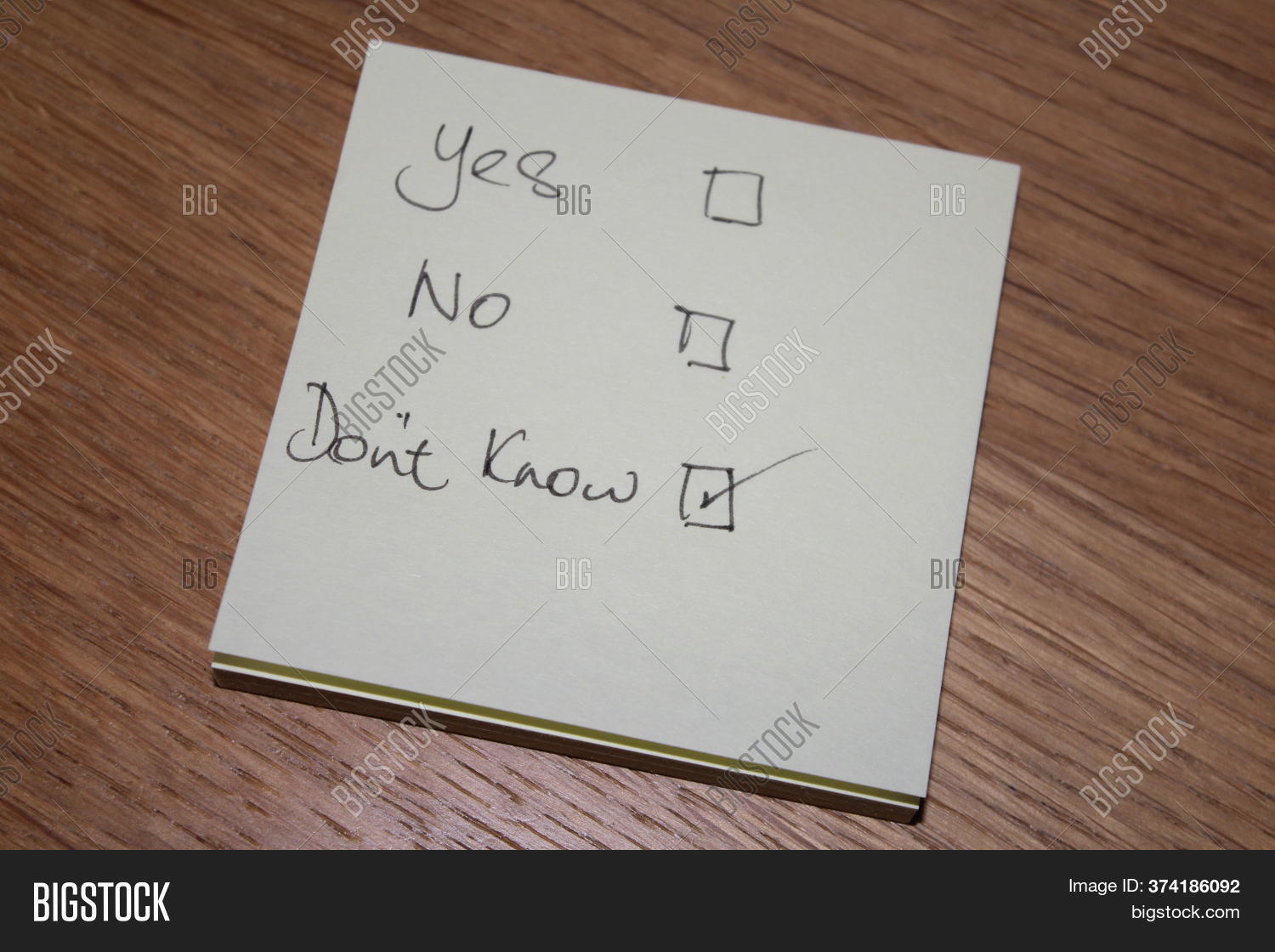 Yes No Don't Know Image & Photo (Free Trial) Bigstock