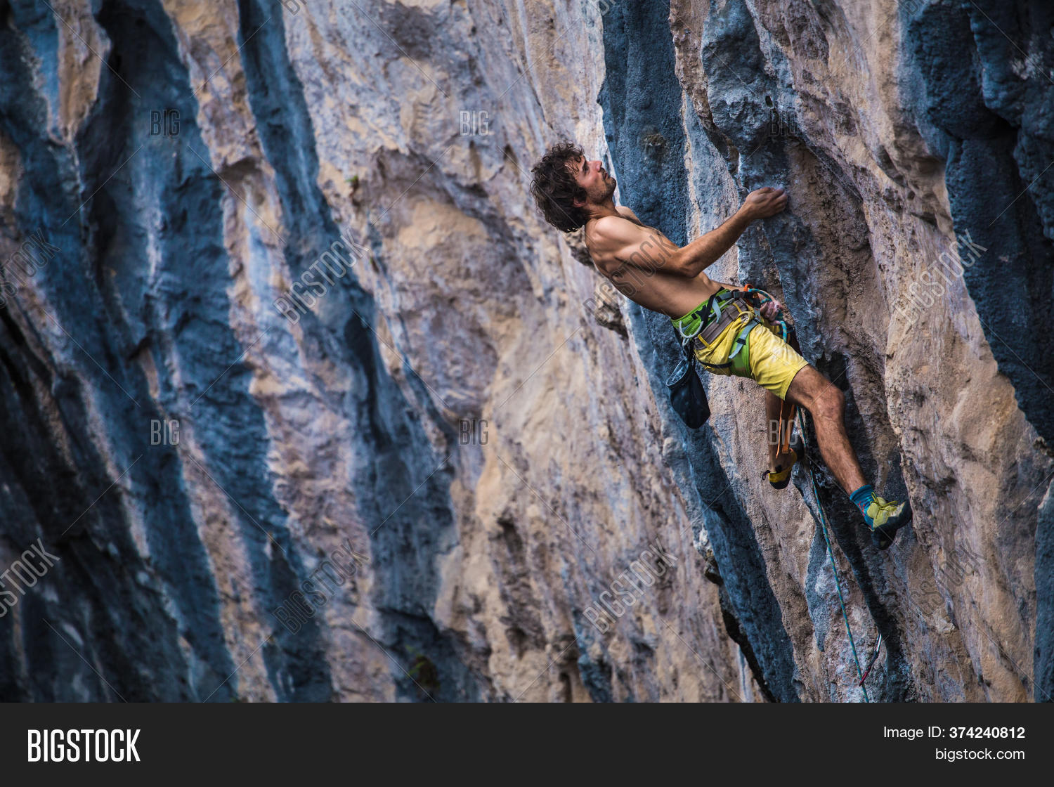 Strong Man Climbs Rock Image & Photo (Free Trial) Bigstock