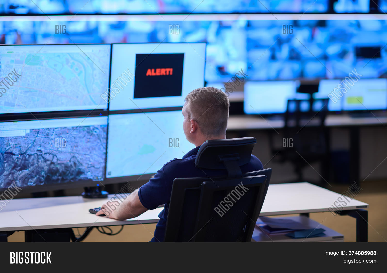 Male Security Operator Image & Photo (Free Trial) Bigstock