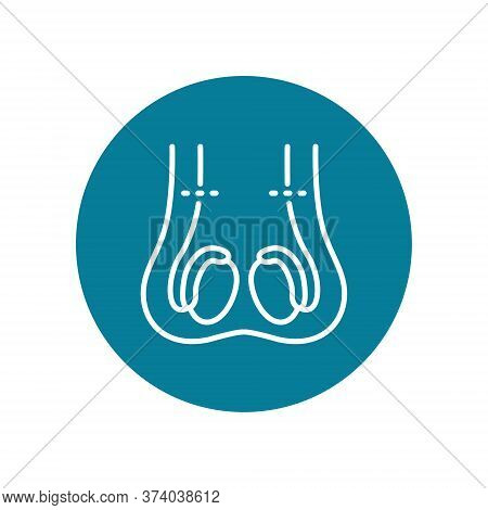 Vasectomy Flat Icon, Vector Color Line Illustration