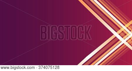 Abstract Graphic Element Of Lines Forming Arrow Shape Or Bumerang, Dynamic Graphic Composition, Gold