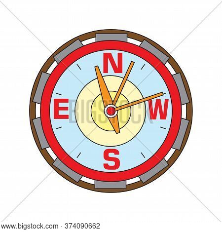 Compass Wind Rose Hand Drawn Vector Design Element