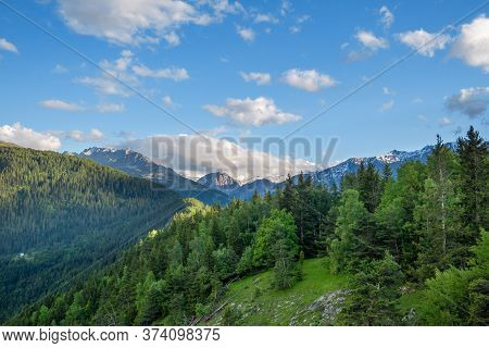 A View Of Valley De La Maurienne, French Alps Mountains