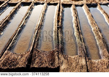 Sea Salt Manufactures. Producing Sea Salt In Bali, Process. Salt Making Process