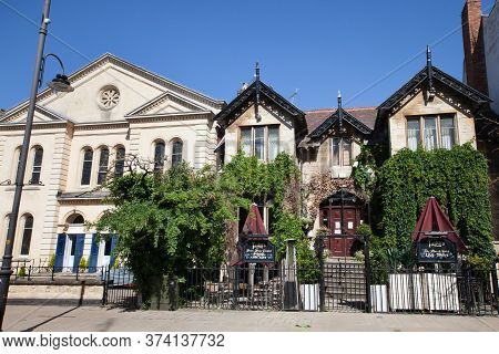 Old Buildings On Cambray Place In Cheltenham, Gloucestershire In The Uk Taken 1st June 2020