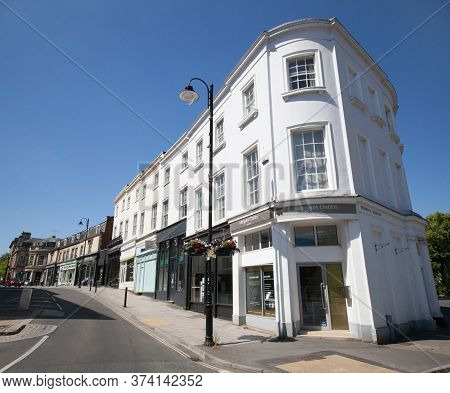 Shops On Queen's Circus And Montpellier Street, In Cheltenham, Gloucestershire In The Uk Taken 1st J